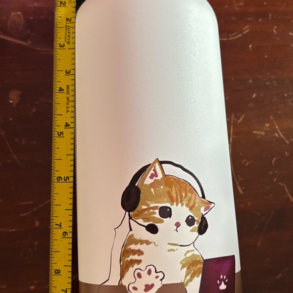 Funkrin Cute Cat Design White Water Bottle - Picture 6 of 6